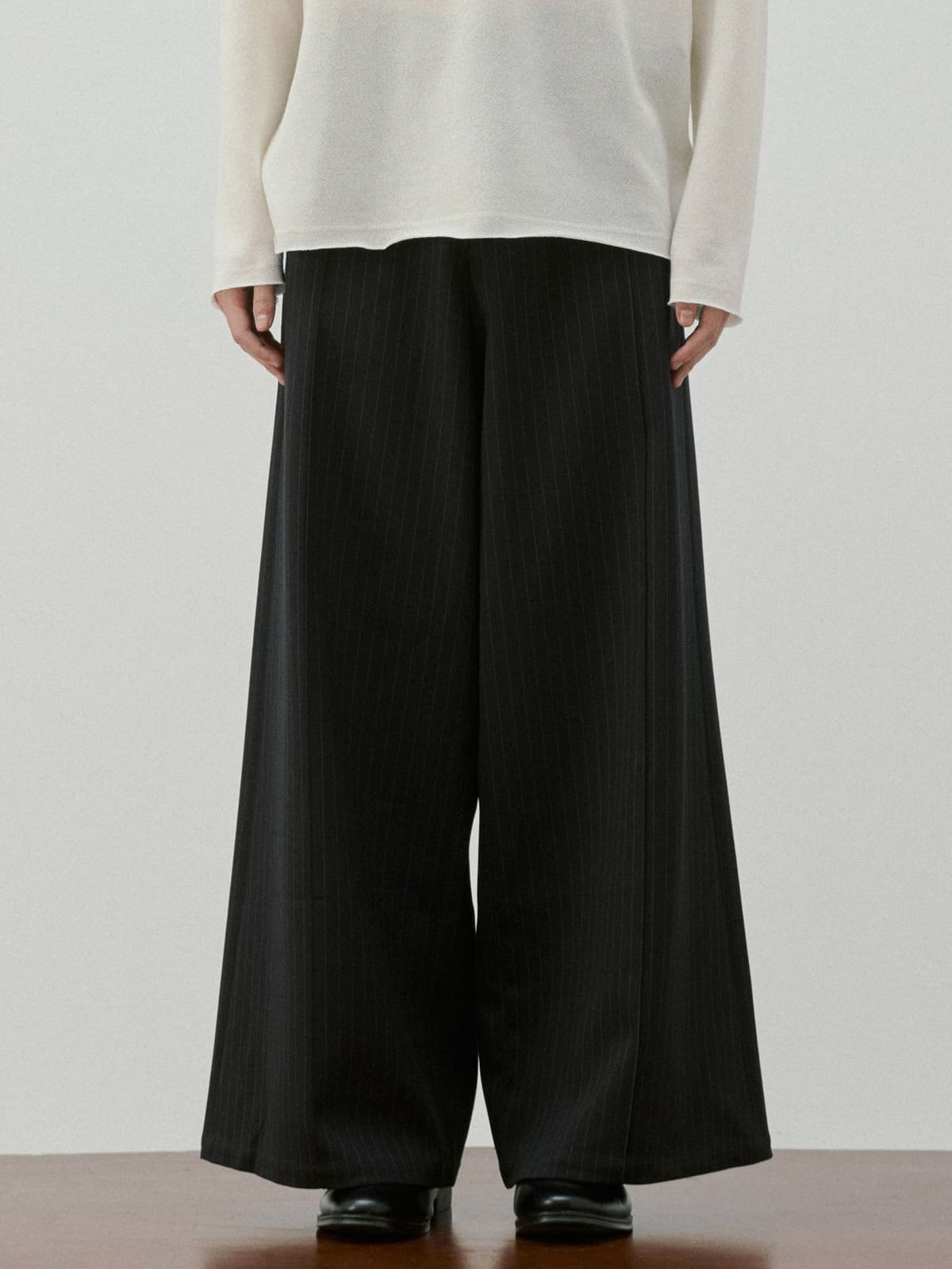 Pinstripe Wide Trouser