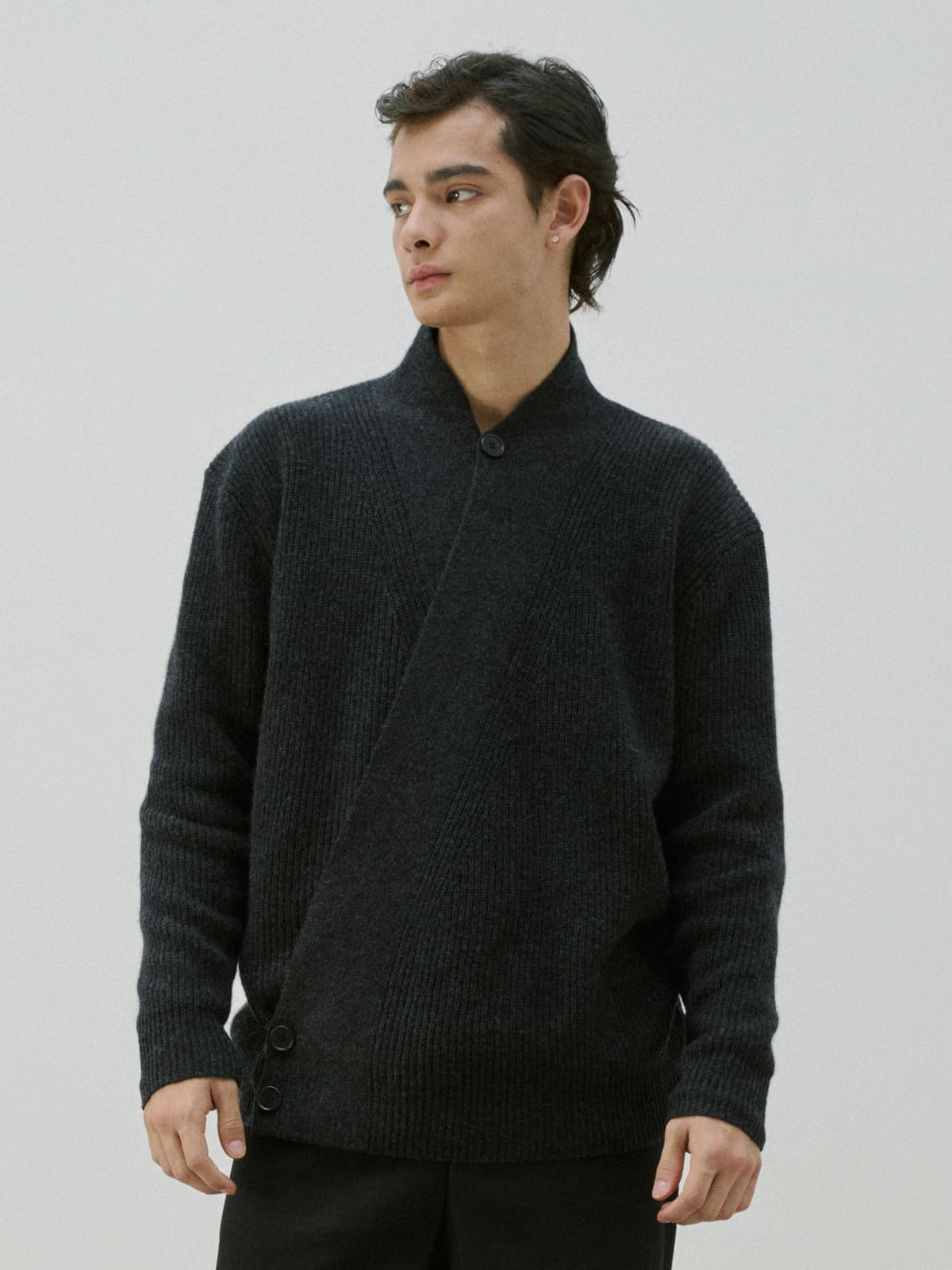Asymmetric Knit Cardigan