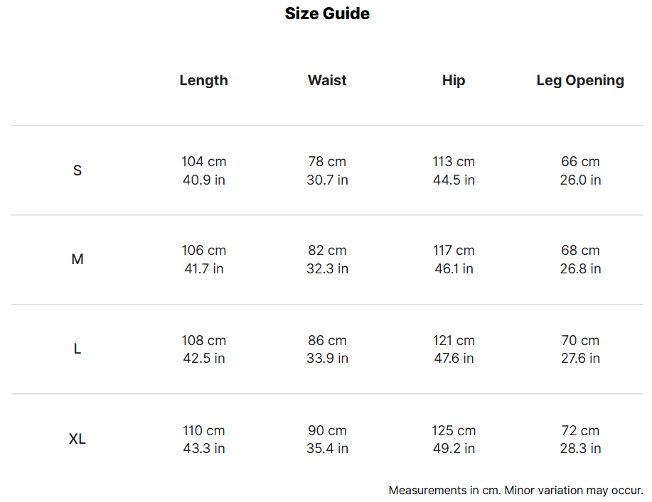 Sculpted Pleated Trouser size guide 1