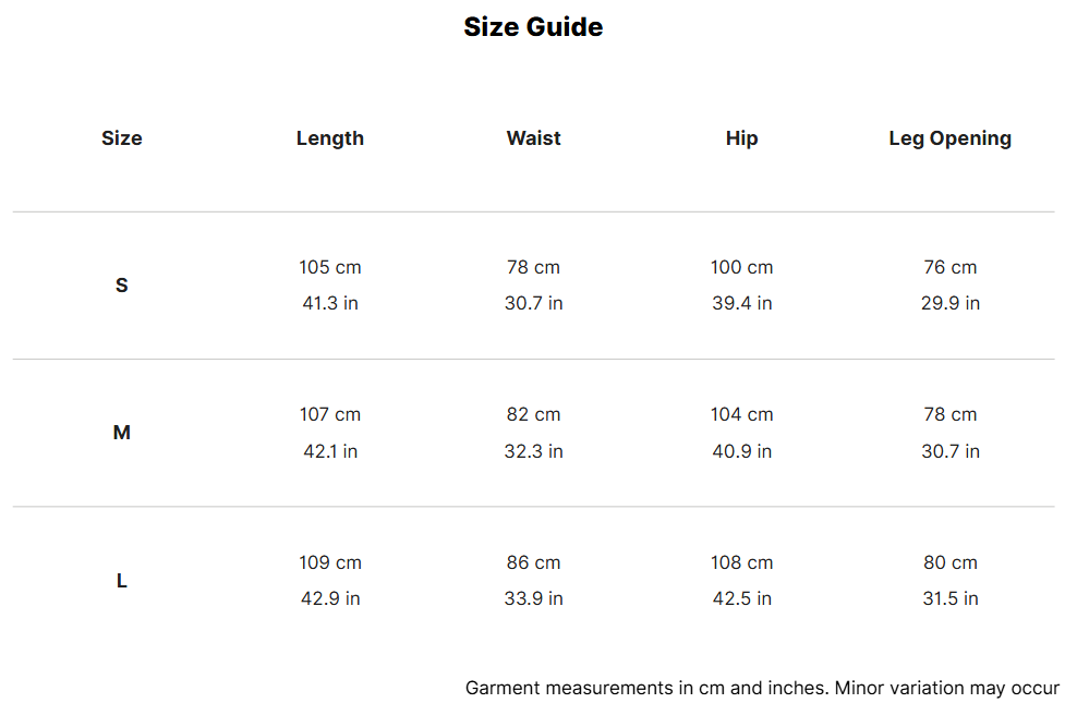 Volume Pleated Wool Trouser size guide 1